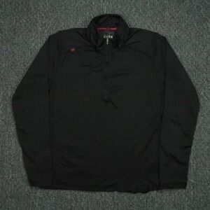 Rhone Pullover Men Large Black Quarter Zip Performance Long Sleeve Polartec